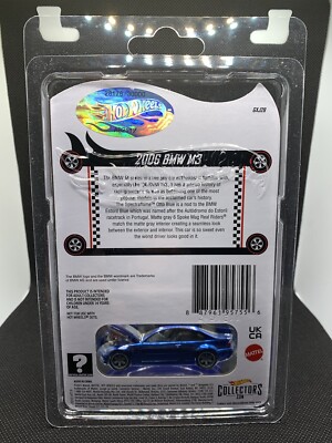 Hot Wheels 2022 RLC Red Line Club Exclusive 2006 BMW M3 Blue
