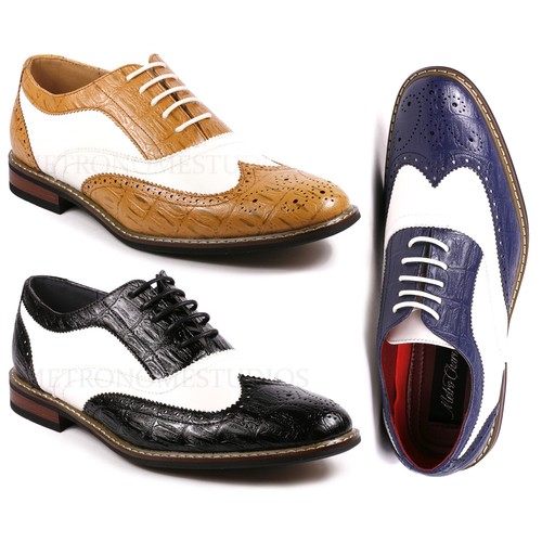 Wing Tip Lace Up Oxford Dress Shoe | eBay
