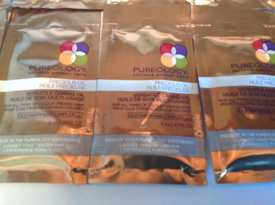 Aceite precioso Pureology 5 ml/0,17 oz cada 18 muestras/paquetes de viaje Foto 4 de 4