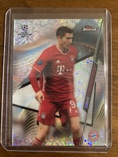 Robert Lewandowski /175 2021 Topps Finest Mini Diamond Refractor Barcelona #50