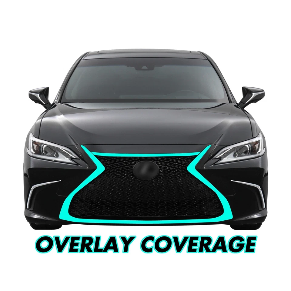 Chrome Delete Blackout Overlay 适用于 2019+ 雷克萨斯 ES 250 350 F 运动烧烤装饰 — 第 2/4 张图片