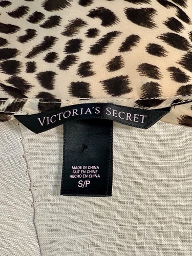 VICTORIA'S SECRET maxi SWIM COVERUP dress ANIMAL PRINT halter OPEN BACK sz S - Picture 10 of 11