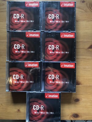 70 Imation CD-R / 80 min / 700 mb / 52x / 7 times 10 pack / all sealed / new