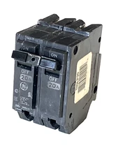 General Electric THQL2120 Circuit Breaker 2P 20A Thick New Style  20A 2P Used