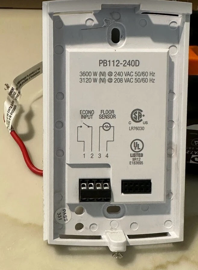 Honeywell/Aube Heat Thermostat TH114-A-240D-B Non-Programmable | eBay