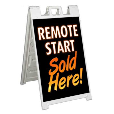 REMOTE START SOLD HERE Signicade 24x36 Aframe Sidewalk Sign Banner Decal CAR