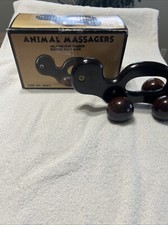 Vintage 1980  s In Box Wooden Massage Animal B3 Helps Relieve Tension  Body Ache