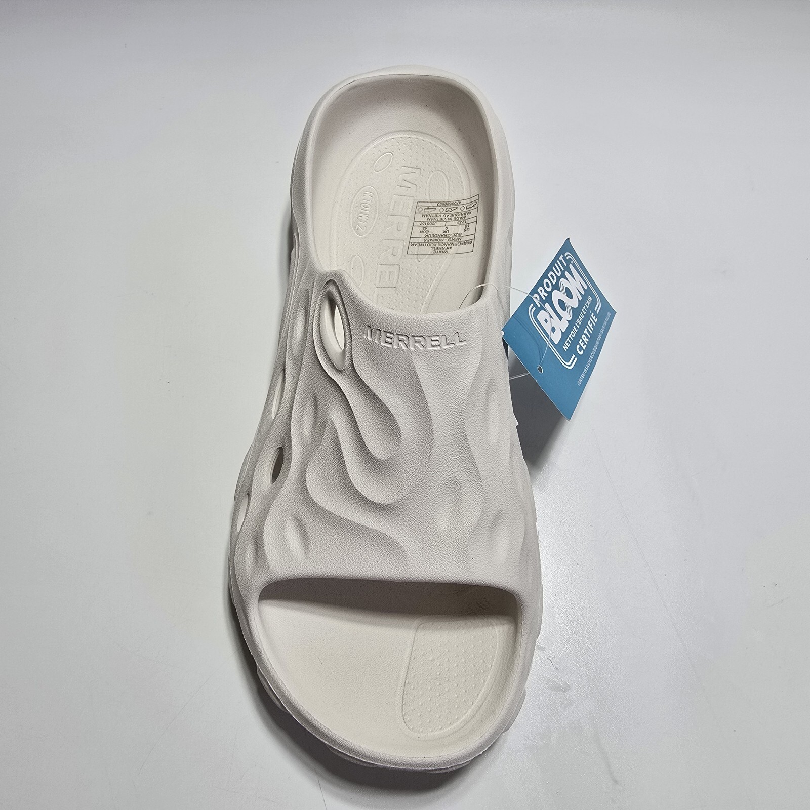 Nuovi sandali Merrell uomo bianchi idro slide 2 slip on acqua scarpe schiuma