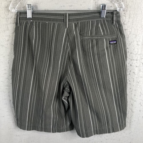 Short Patagonia homme 30 gris rayé seersucker coton bio décontracté preppy - Photo 3/18