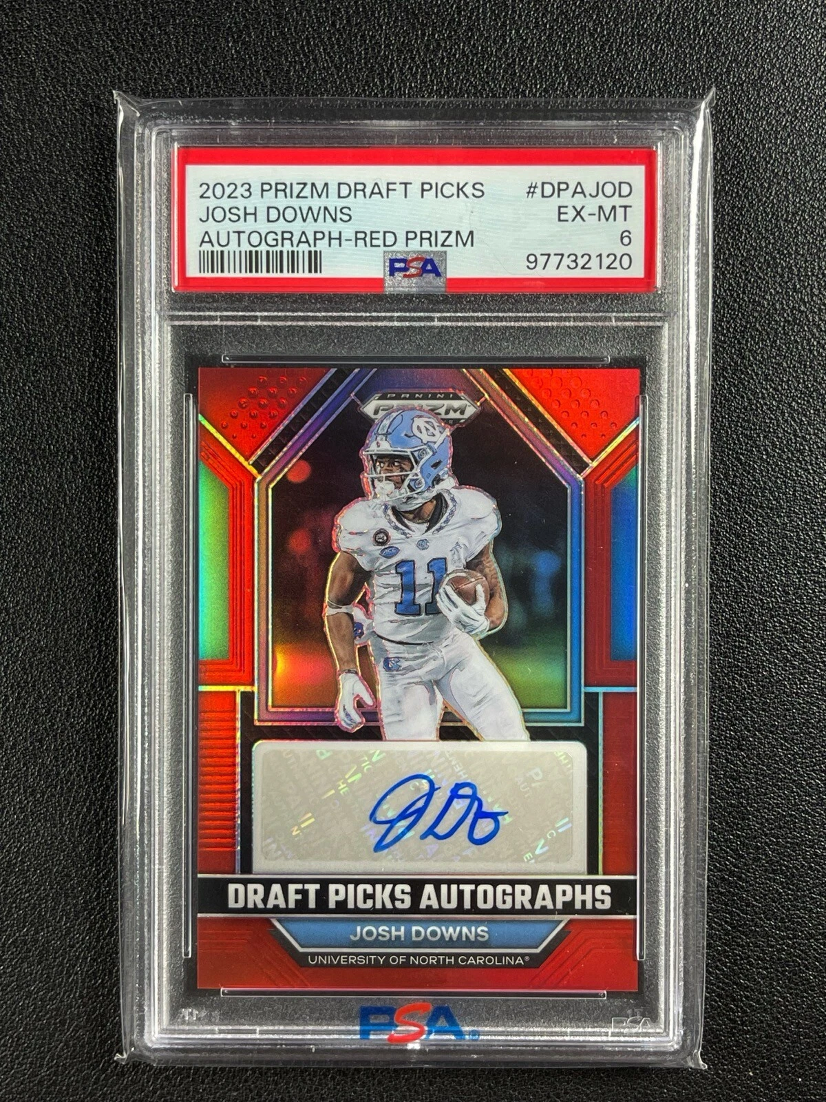 Josh Downs Panini Prizm Draft Picks Draft Picks Autographs #DPAJOD Red Prizm