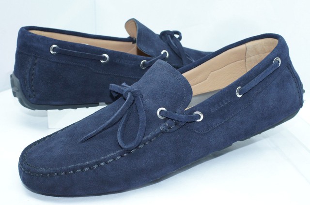 bally blue suede shoes