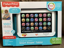 FISHER PRICE LAUGH  LEARN SMART STAGES TABLET AGES 12-36 MOS. SUPER CUTE 