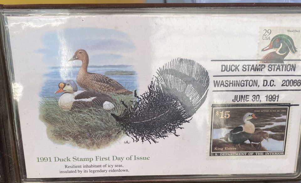 1996 Federal Duck Stamp, First Day of Issue Mint in Presentation Binder.. - Image 3 of 4
