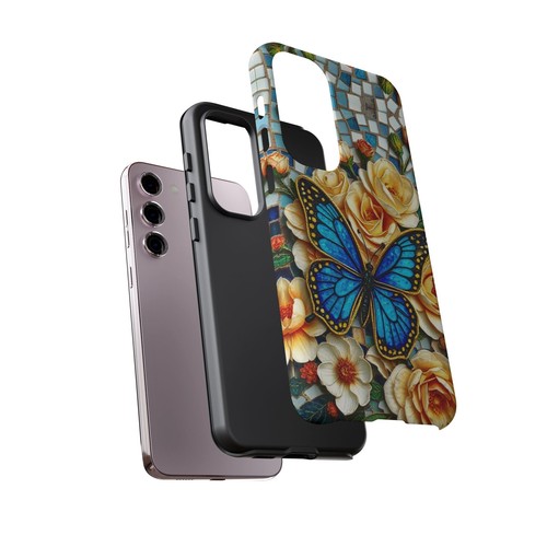 Blue Tough Case Butterfly Stained Glass Style iphone 16 15 14 13 S24 S23 S22 - 第 200/239 張圖片