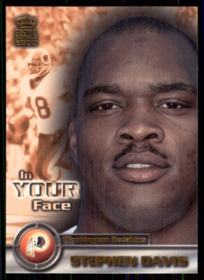 2000 Pacific Crown Royale In Your Face #25 Stephen Davis Redskins
