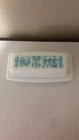 Vintage Pyrex Butter Dish Amish Butter Print Turquoise Great Condition