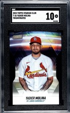 2022 Topps Stadium Club #T-26 Yadier Molina Triumvirates SGC 10 Gem Mint