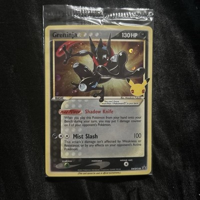 Pokémon Gold Star Greninja Holo SWSH144 Black Star Promo Sealed with FOOT SWIRL