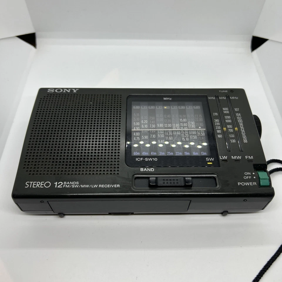 SONY Stereo 12 Bands FM/SW/MW/LW Receiver ICF SW 10 Shortwave Radio - image 4 of 4