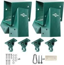 Heavy Duty Swing Sets Brackets 2 A-Frame brackets and 4 Hangers Green 2836