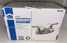 Project Source 0857544 Bathroom Faucet Brushed Nickel 4" Centerset Mount