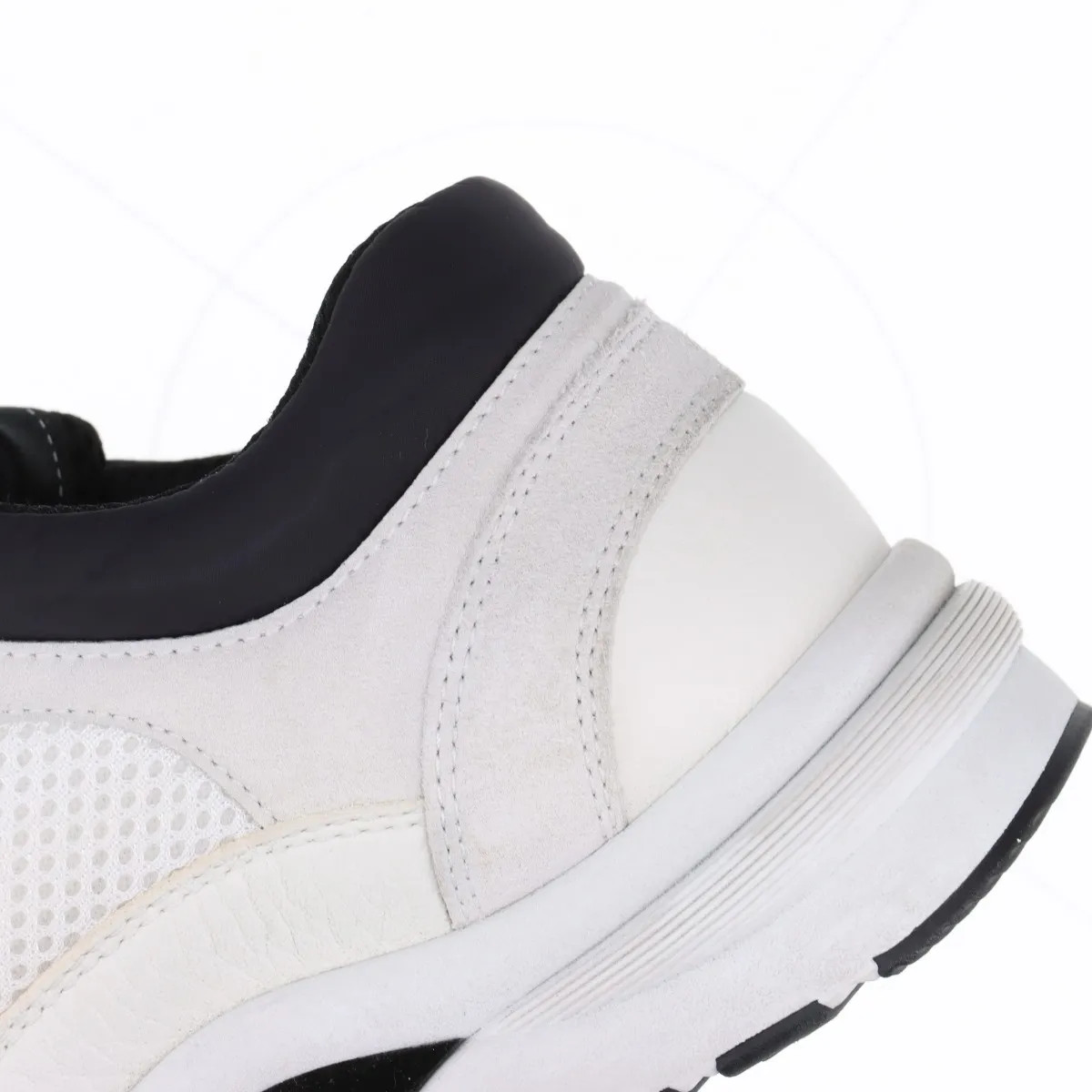 Chanel Coco Mark Leather x fabric Sneakers 37 Ladies' White x black G38299 Mesh thumbnail 14