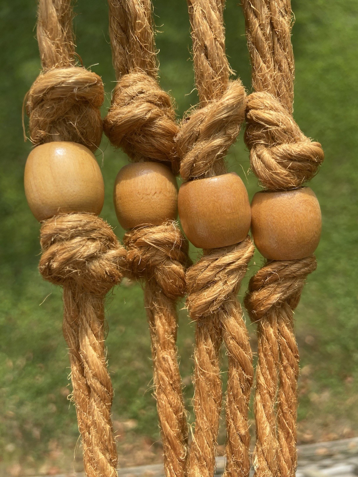 Lot Of 2 Macrame Plant Hangers 39 In Binder Twine Boho Vintage