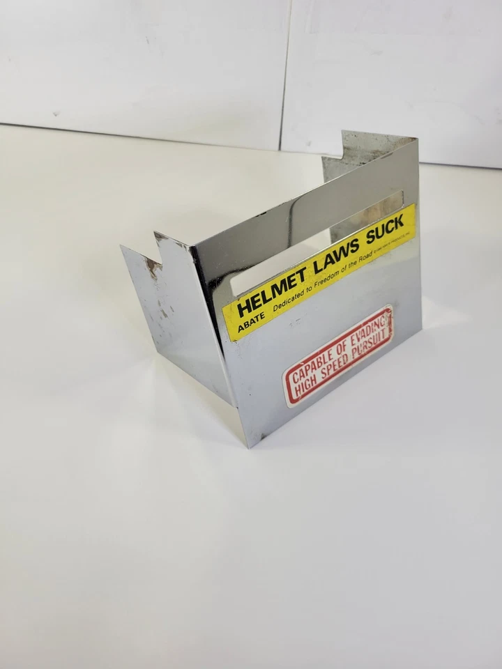 Harley Davidson Cabeza de Pala Cabeza de Pan Cromo Batería Caja Cubierta Carenado De Colección Bonito Foto 2 de 4