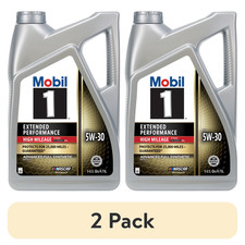 2 pack Mobil 1 Extended Performance High Mileage Full Synthetic Motor Oil 5W30