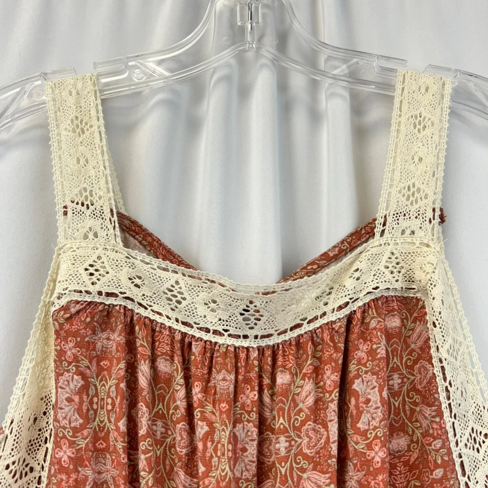 Mameluco Floral Maurices Cuello Cuadrado Ribete de Encaje Cinturón Multicolor Talla XS Nuevo Foto 3 de 4