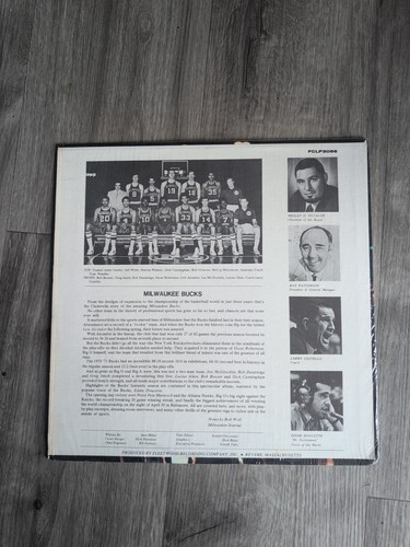 Milwaukee Bucks 1970-1971 Season Highlights LP record / Alcindor / Robertson - Picture 2 of 4