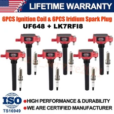 6 Ignition Coil & Iridium Spark Plug set For DODGE JOURNEY 2011-2018 3.6L UF648