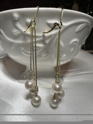 Artisan Natural Freshwater Pearl Dangle/14K G.F. Interchangeable Lever Back/Box