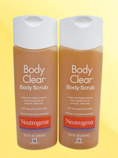 NEUTROGENA BODY CLEAR BODY SCRUB ACNE TREATMENT 8.5 OZ NWOB LOT OF 2