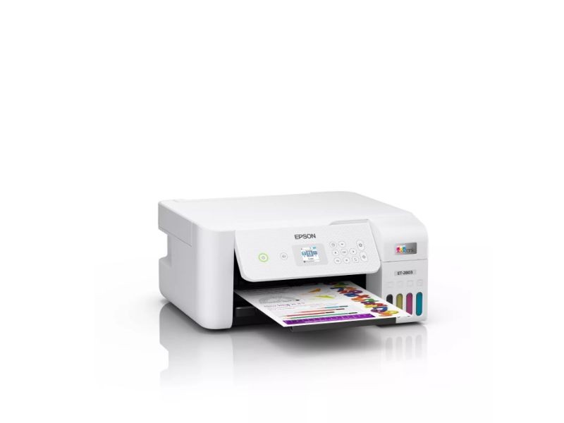 Epson ET-2803 EcoTank Inkjet Printer, Copier, Scanner - White | eBay