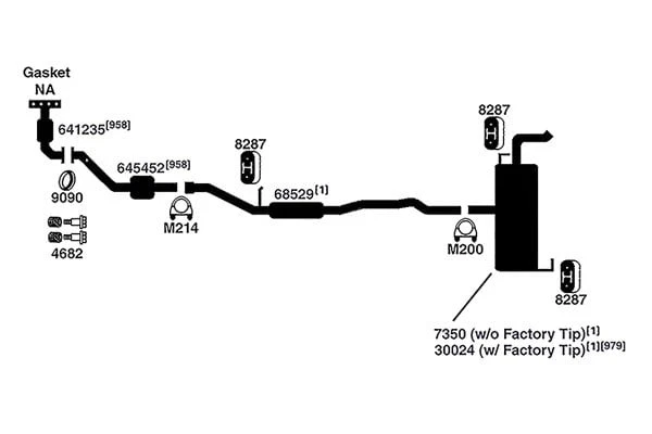 For Jeep Patriot 07-08 AP Exhaust Aluminized Steel Exhaust Intermediate Pipe Foto 4 de 4