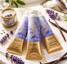 Bath Body Works Aromatherapy SLEEP Lavender Vanilla Hand Cream 1 oz Each 3