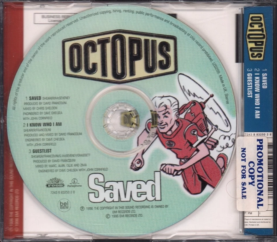 Octopus (90's Group) Saved CD UK Food 1996 single part 2 has promo sticker on - Bild 2 von 2