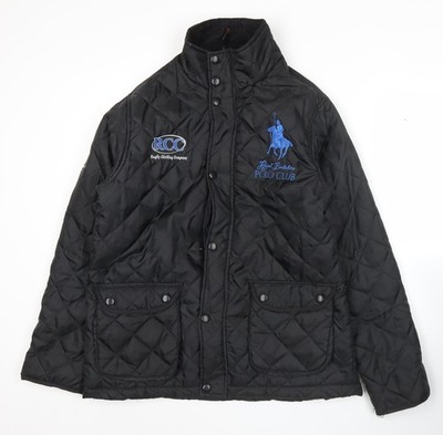 Result Herren Steppjacke schwarz Small RCC Polo Club bestickt