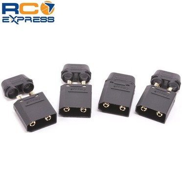 Monkey King RC XT90 Plug with Sheath Male Only Black - 4 pieces MK2910HMBK