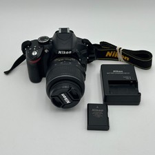 Nikon D3200 DSLR Camera w/ AF-S DX NIKKOR 18-55mm VR Lens Tested Working
