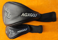 AGXGOLF DRIVER & HYBRID HEADCOVER LOT BLACK - WHITE