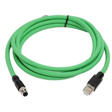 M8 A-Code 4 Pin to RJ45 Ethernet Cable Cat5e Shielded for Beckhoff HighFlex, 10M