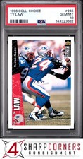 1996 COLLECTOR'S CHOICE #245 TY LAW PATRIOTS HOF POP 1 PSA 10