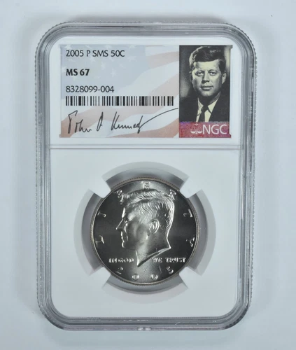2005-P SMS Kennedy Half Dollar MS67 NGC Special Label