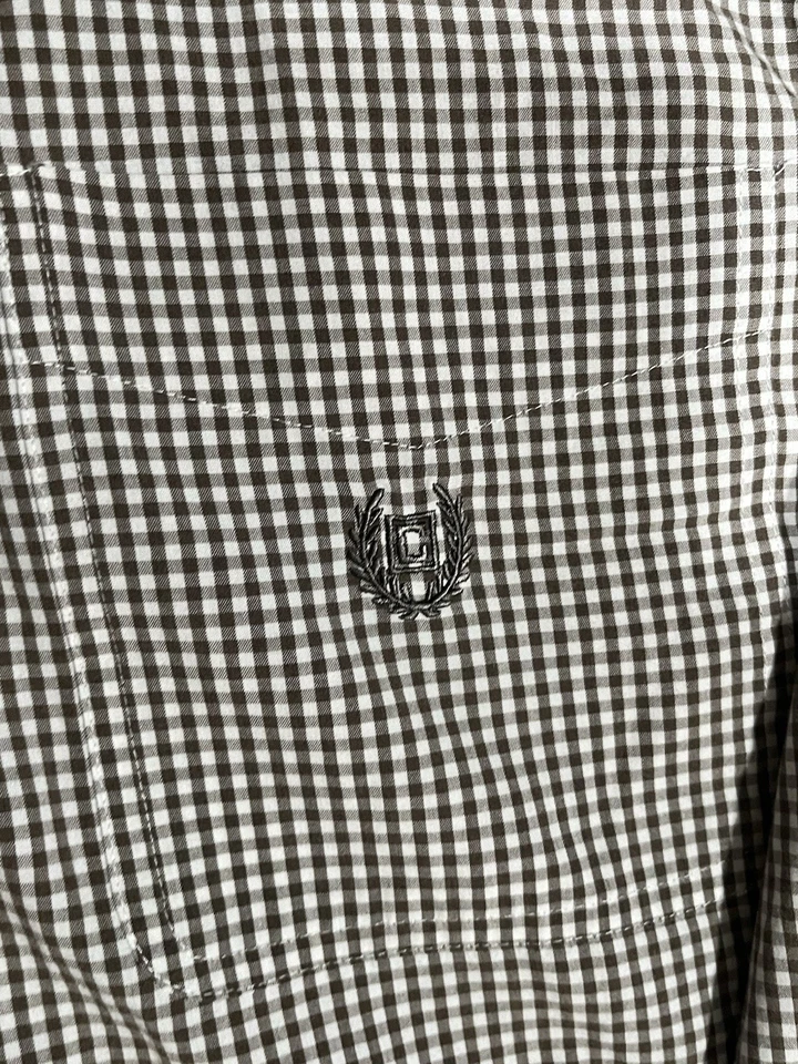 2 Chaps Shirts Mens 3XB/T Purple/White Plaid And Brown/White Plaid LS Button Dow - Image 4 of 4