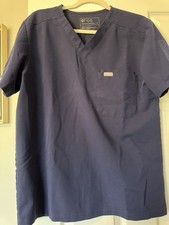 FIGS Scrub Top Medium Blue Technical Collection