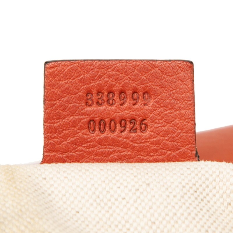 Gucci Bamboo Tote Bag Leather Brown Red Women Used Authentic thumbnail 6