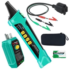 AC Digital Circuit Breaker Tracer with Adaptor Integrated GFCI Outlet Tester,...