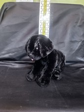 T-158 Melissa Doug Benson Black Lab Puppy 10" Plush Stuffed Animal Tongue Out